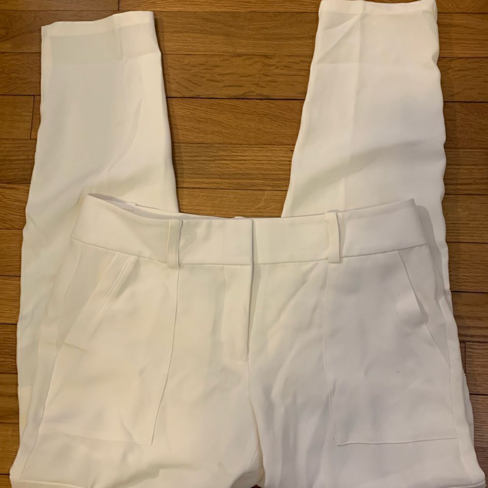 Ann Taylor size 4 cargo dress pants white